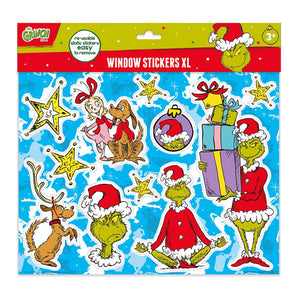 Totum the grinch raamstickers xl - verplaatsbare niet permanente herbruikbare stickers - creatief speelgoed vanaf 3 jaar raam deco