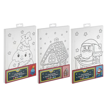 Creative craft group schilderen op nummer canvas kerstmis - 29,7x19,5cm