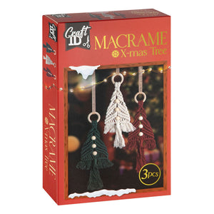 Creative craft group set macrame hangers kerstbomen - 3st.