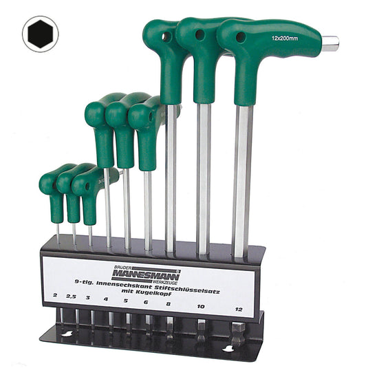 Brüder mannesmann inbus t-greepset 9 dlg (hobby) - 18150