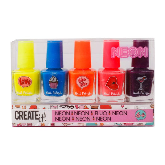 Create it! beauty nagellak neon, 5st.