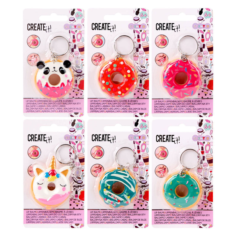 Afbeelding laden in galerijviewer, Create it! beauty sleutelhanger donut met lippenbalsem
