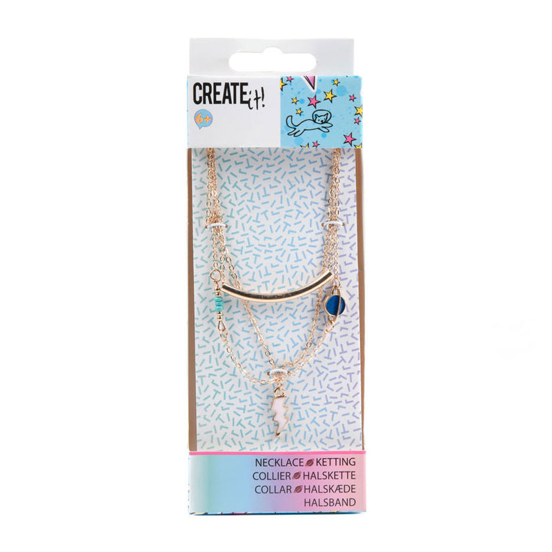 Load image into Gallery viewer, Create It! Ketting 3-Laags Bedeltjes
