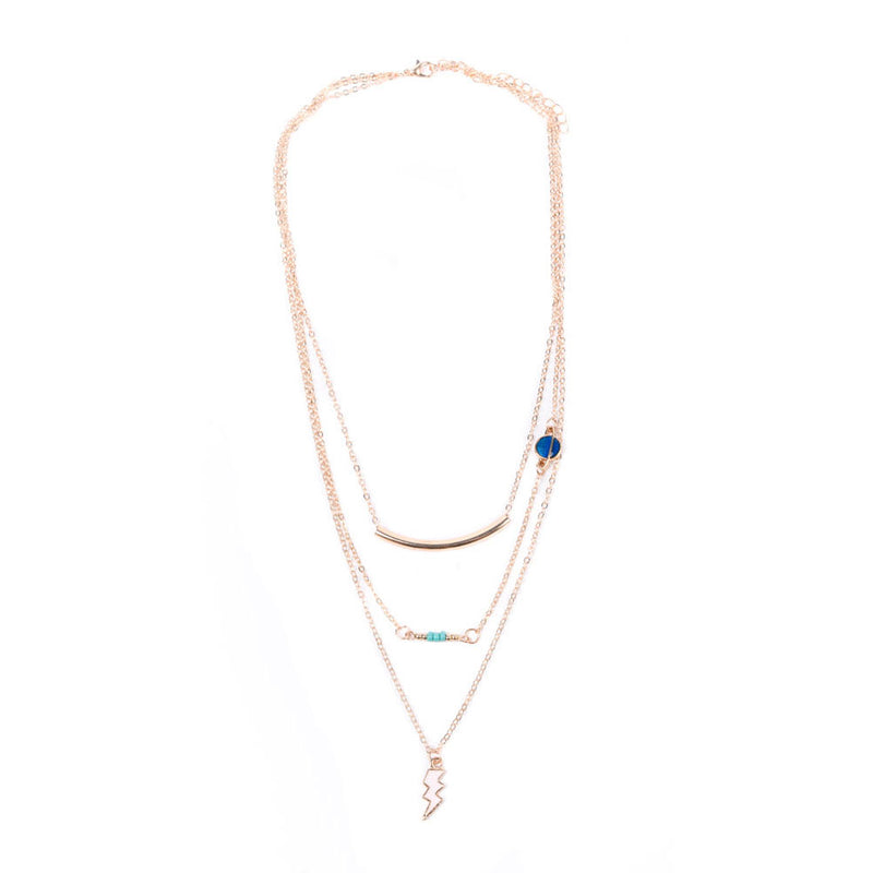 Load image into Gallery viewer, Create It! Ketting 3-Laags Bedeltjes
