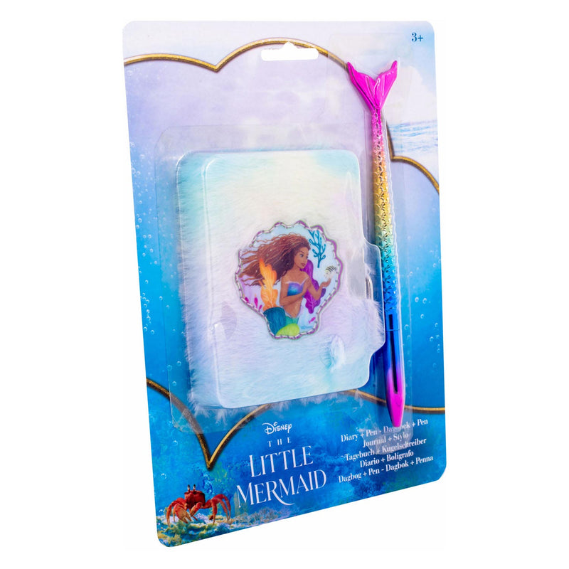 Load image into Gallery viewer, Canenco the little mermaid pluche dagboek met zeemermin pen
