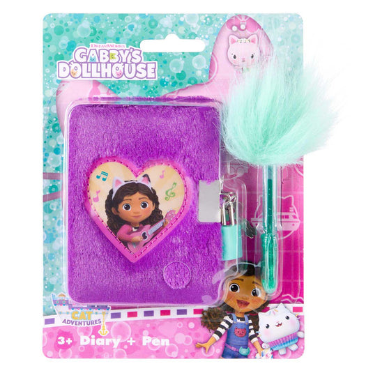 Canenco gabby's poppenhuis pluche dagboek met pluche pen