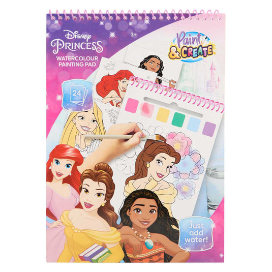 Canenco disney princess water verfset boek - incl kwast