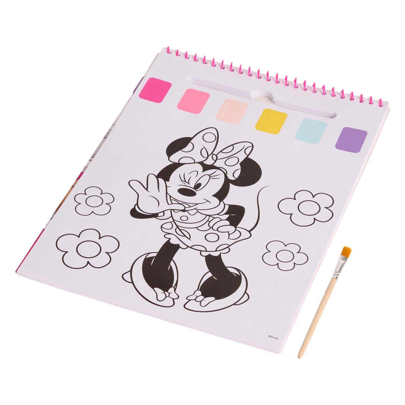 Load image into Gallery viewer, Canenco minnie mouse water verfset boek - incl kwast
