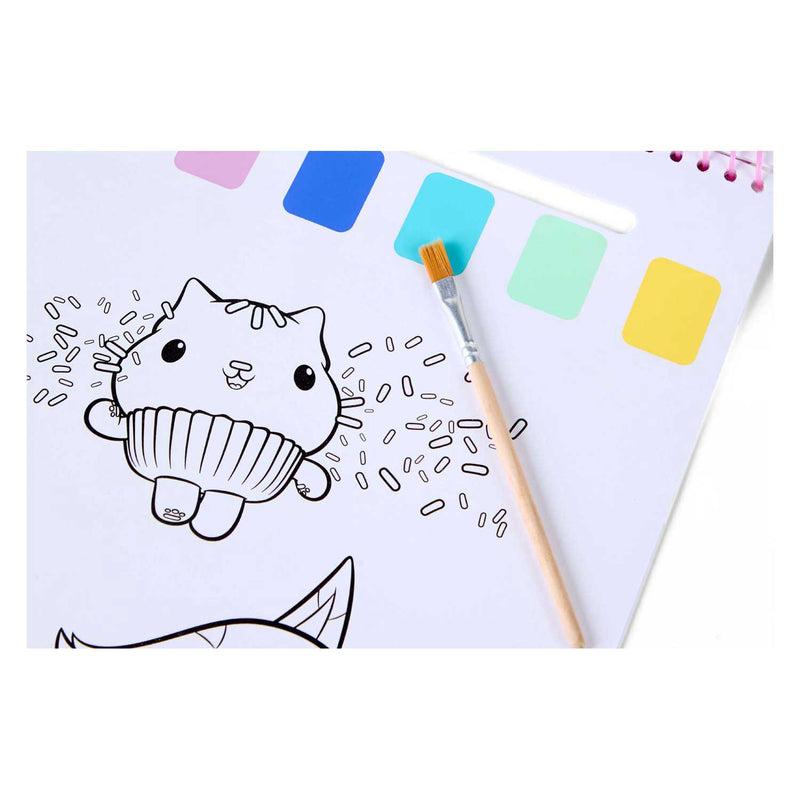 Load image into Gallery viewer, Canenco gabby's dollhouse water verfset boek - incl kwast
