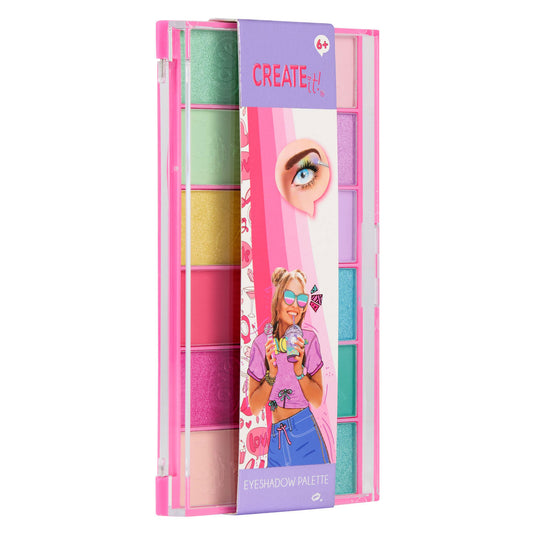 Canenco create it! oogschaduw palet regenboog roze - 12dlg.
