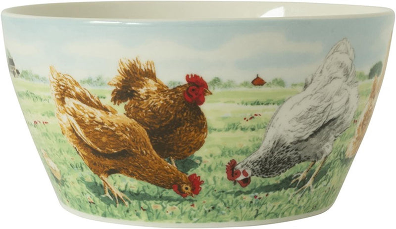 Load image into Gallery viewer, Wiebe van der zee wiebe's farm kom kip ã˜13cm doos a 6 stuks porselein

