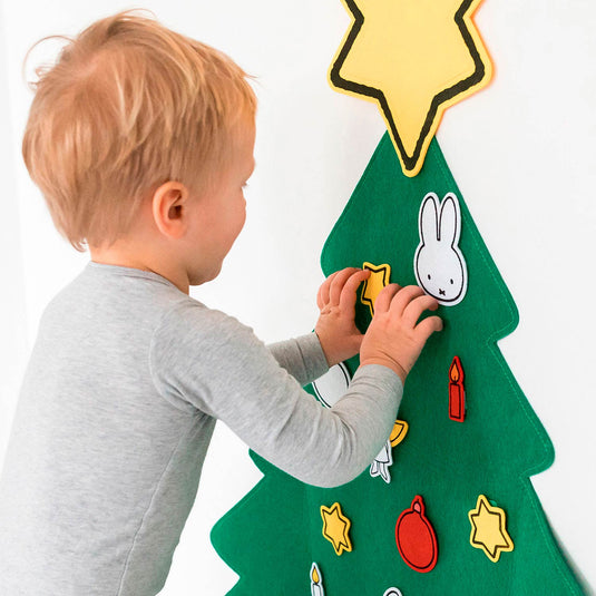 Bambolino nijntje kerstboom vilt, in bewaarkoffer afmeting 75 x 100 cm 20-delig - home deco kerst - vanaf 3 jaar - toys cadeau tip kerst