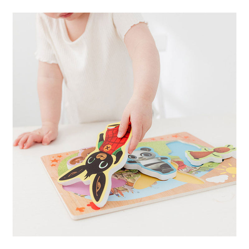 Load image into Gallery viewer, Bambolino Toys Houten Vormenpuzzel, 5st.
