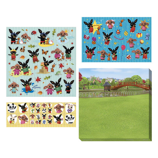 Bambolino bing stickers, 3 stickervellen met speelachtergrond, creatief speelgoed - vanaf 3 jaar - toys