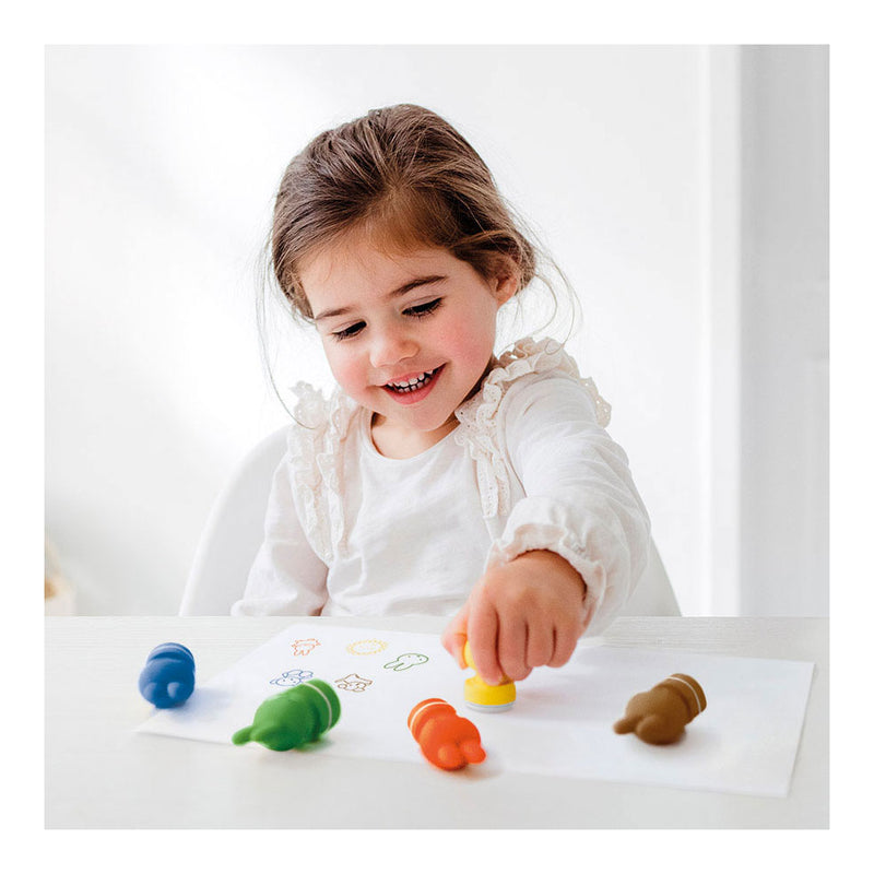 Load image into Gallery viewer, Totum nijntje stempels, 5 stuks zelf inktend, stempelen, stempelset - creatief peuter kleuter speelgoed - vanaf 3 jaar - bambolino toys knutselen junior

