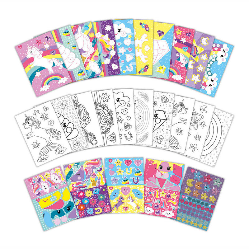 Load image into Gallery viewer, Totum stickerboek stickeren op nummer eenhoorn
