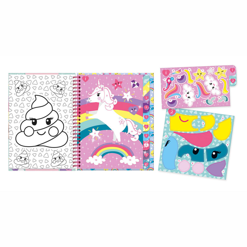 Load image into Gallery viewer, Totum stickerboek stickeren op nummer eenhoorn
