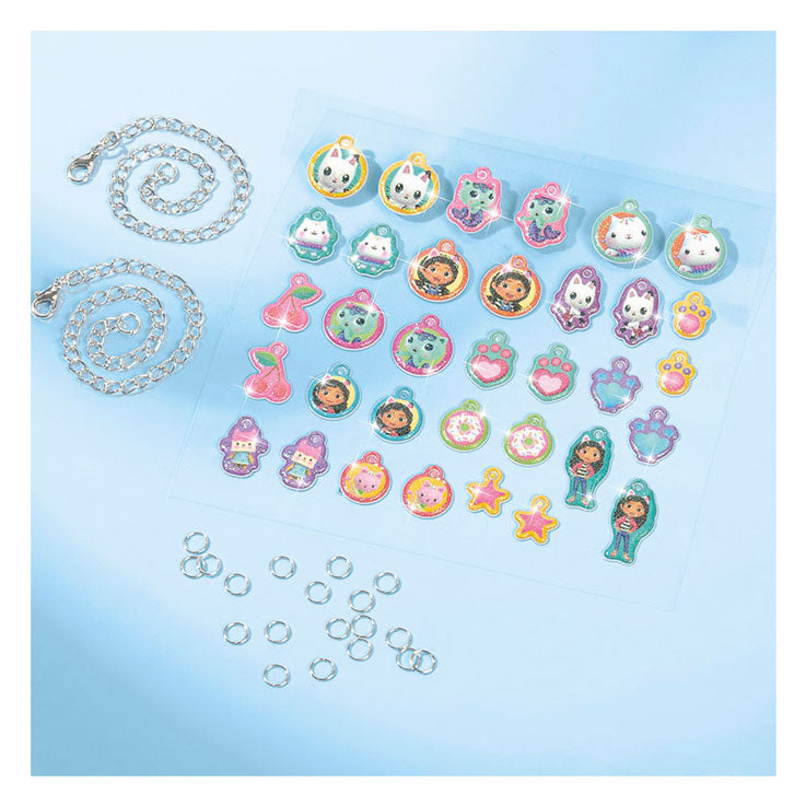 Load image into Gallery viewer, Totum gabby’s poppenhuis 2 bedel armbandjes maken - gabby’s dollhouse knutselset sieraden vriendschapsarmbanden knutselen cadeau meisjes vanaf 3 jaar
