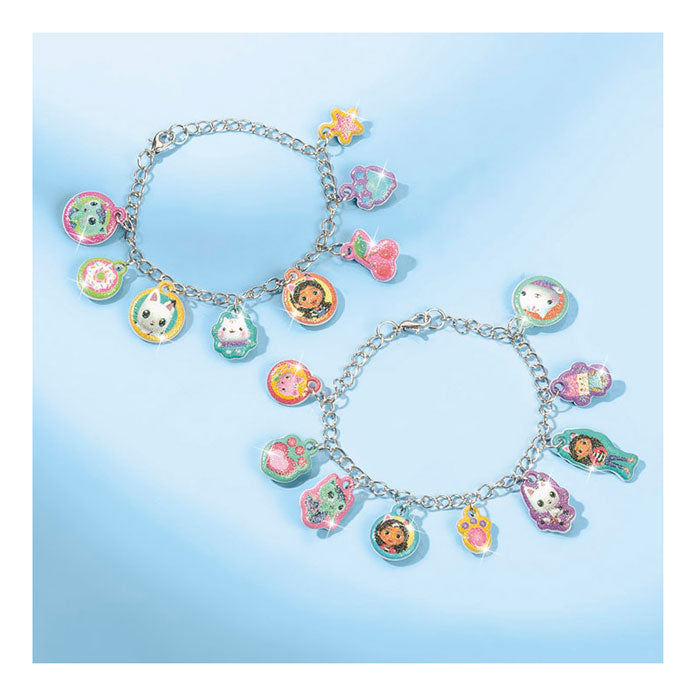 Load image into Gallery viewer, Totum gabby’s poppenhuis 2 bedel armbandjes maken - gabby’s dollhouse knutselset sieraden vriendschapsarmbanden knutselen cadeau meisjes vanaf 3 jaar
