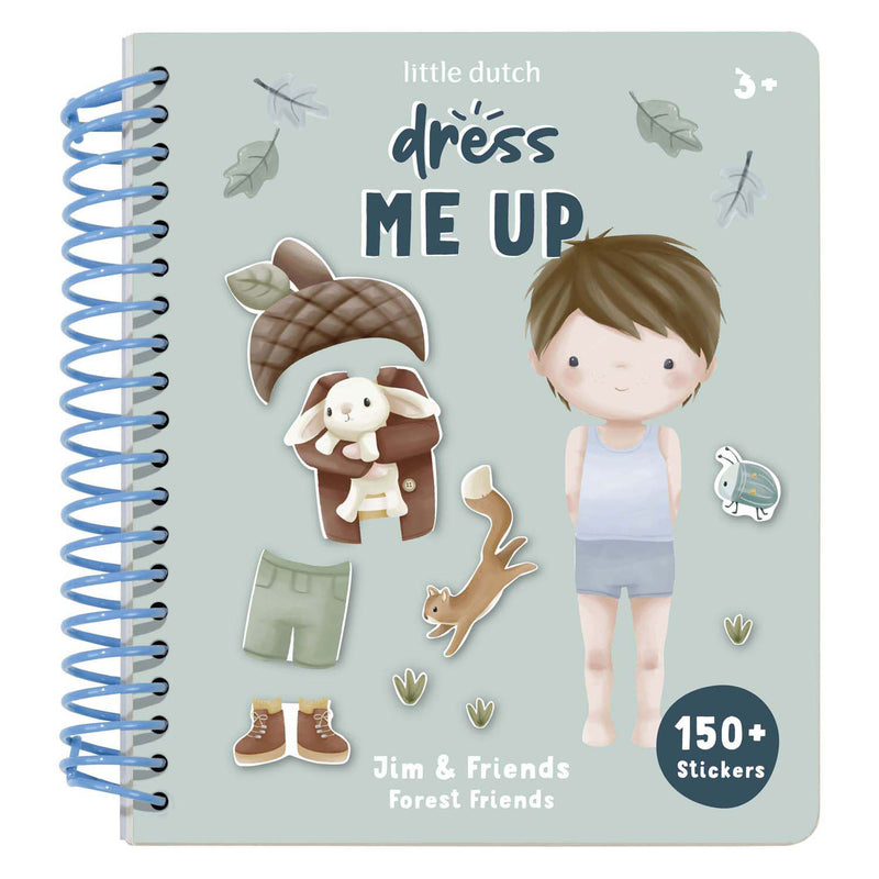 Load image into Gallery viewer, Little dutch dress up stickerboek jim forest friends
