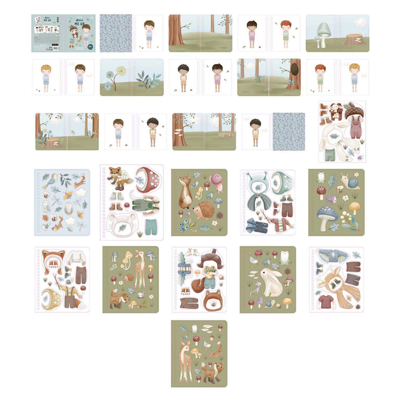 Load image into Gallery viewer, Little dutch dress up stickerboek jim forest friends
