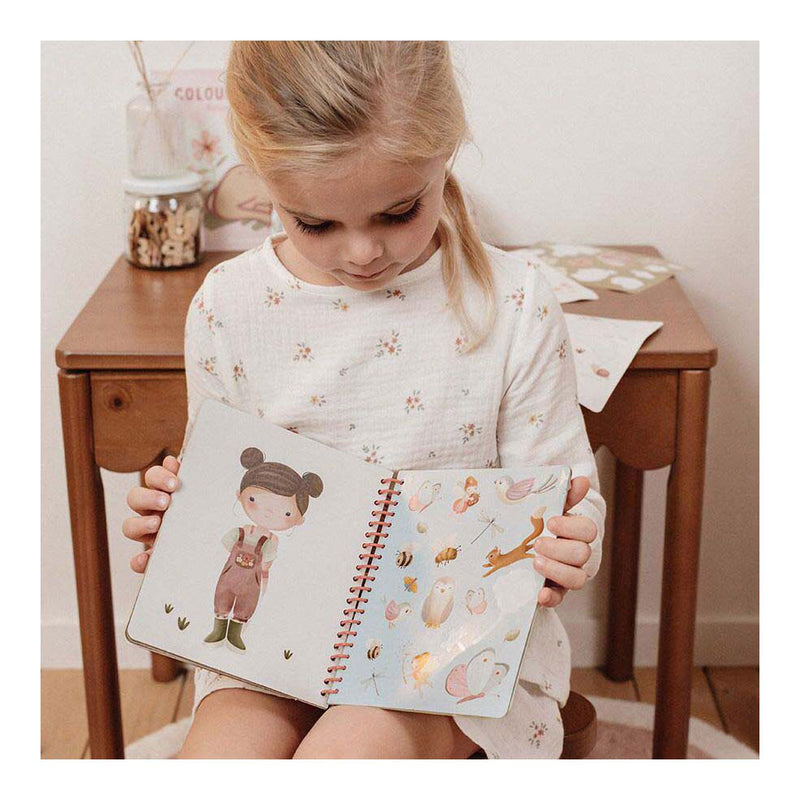 Load image into Gallery viewer, Little dutch dress up stickerboek rosa fairy garden
