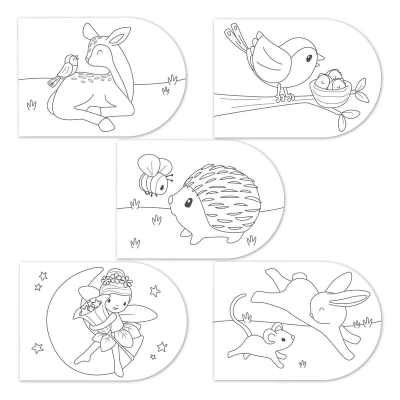 Load image into Gallery viewer, Little dutch verfboek fairy garden - knutselboek tekenen en schilderen, incl kwast en 4 kleuren verf - peuter kleuter - vakantieboek - speelgoed 3 jaar
