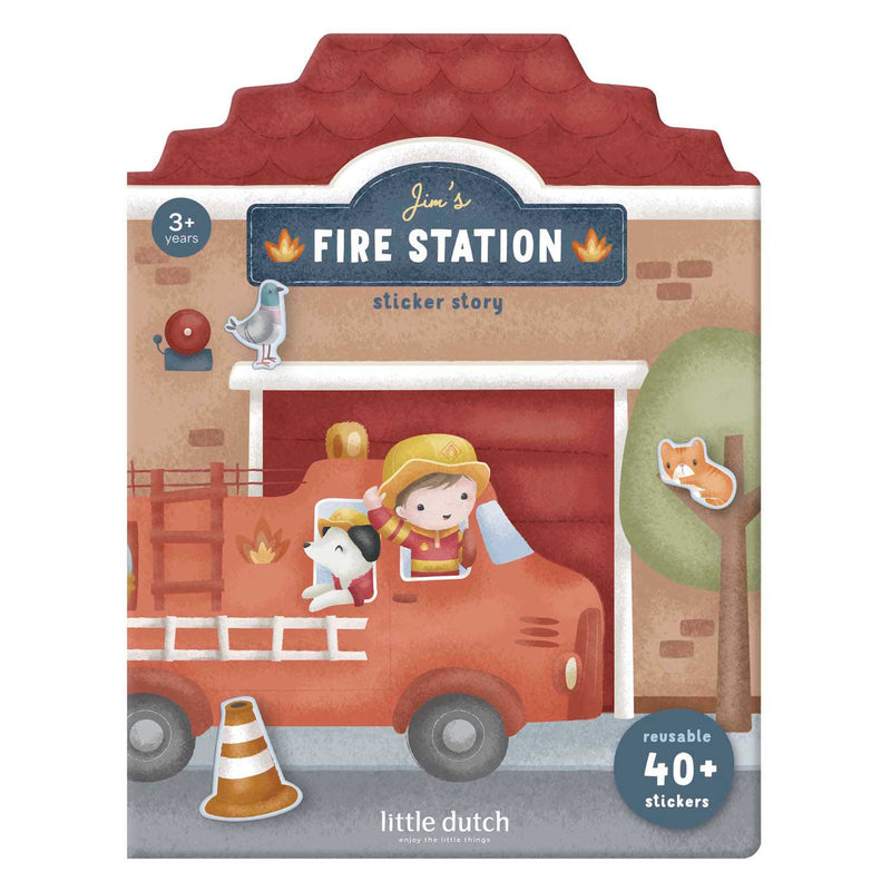 Load image into Gallery viewer, Little dutch stickervellen jim's brandweer
