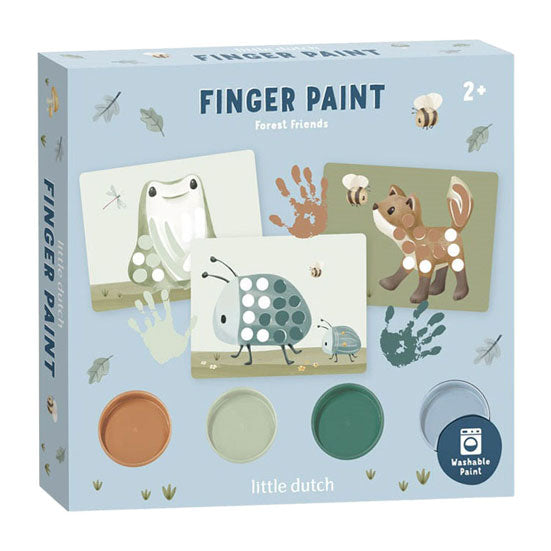 Load image into Gallery viewer, Bambolino toys little dutch vingerverf set forest friends
