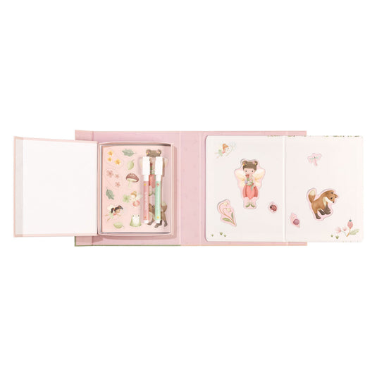Little dutch whiteboard kleurset met magneten - rosa fairy garden