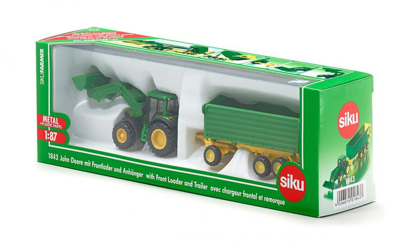 Load image into Gallery viewer, Siku 1843 john deere met aanhangwagen 1:87
