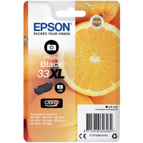 Inktcartridge epson c13t33614012 foto zwart