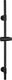Wenko douchestang basic mat zwart rvs, lengte 66cm, diameter 19mm, met douchekophouder en 2 wandsteunen - glijstang mat zwart