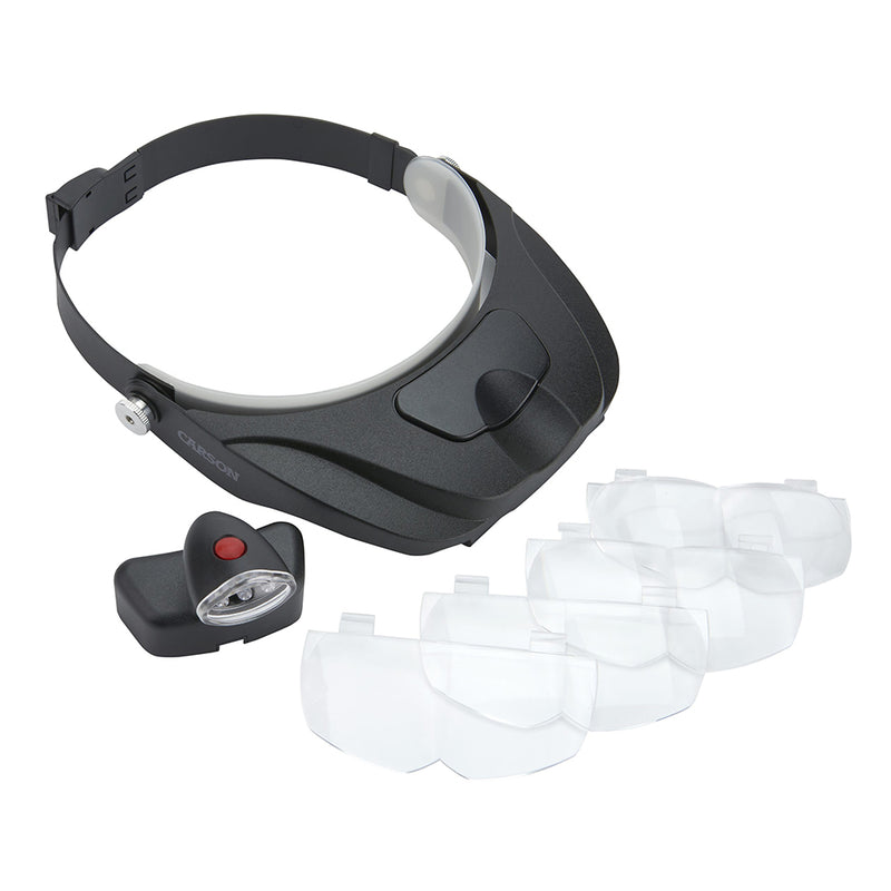 Load image into Gallery viewer, Carson hoofdloep pro series magnivisor deluxe met led en 4 lenzen
