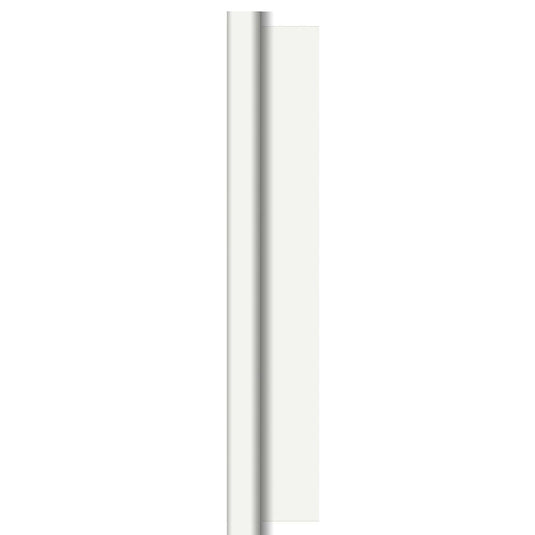 Damast tafelkleed papier 118cmx8m wit