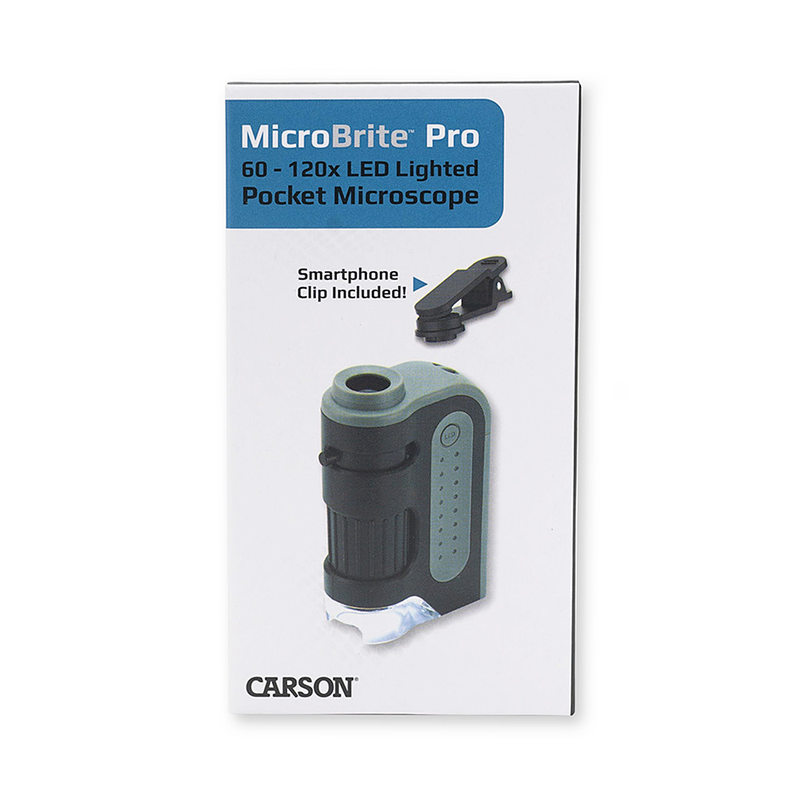 Load image into Gallery viewer, Carson handmicroscoop mm-350 microbrite plus 60-120x met smartphone adapter
