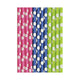 Duni papieren rietjes cocktail dots: blue, green pink 15cm pak a 25 stuks