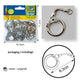 Vaessen creative • sleutelhanger 63mm zilver 15pcs