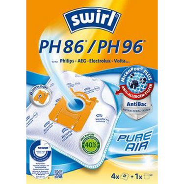 Stofzuigerzak swirl ph86 airspace wit 4 stuks