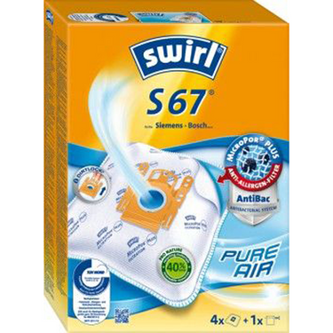 Stofzuigerzak swirl s67 airspace wit 4 stuks