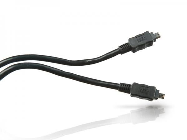 Load image into Gallery viewer, Conceptronic cc44fw18 firewire 400 cable, 4-p 1.8m, black, m m, 400 mbit s, ieee 1394 1394a
