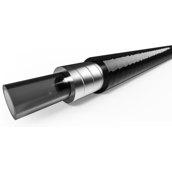 Load image into Gallery viewer, Elvedes dropper buitenkabel 3,65mm rol 30m zwart superflex
