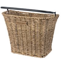 Basil Bremen Rattan Look KF - fietsmand - voorop - bruin
