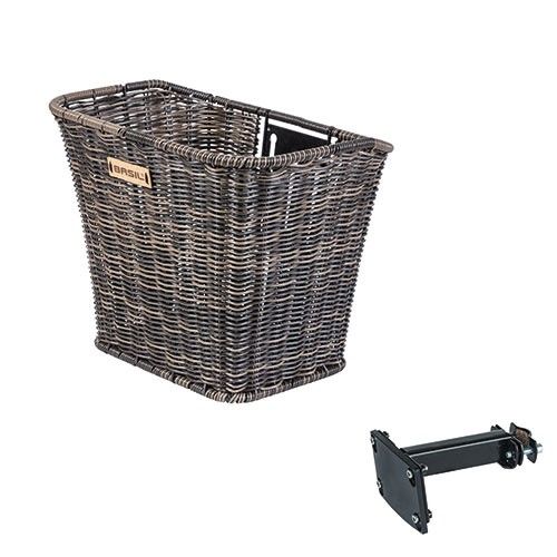 basil front basket | rattan | brown |