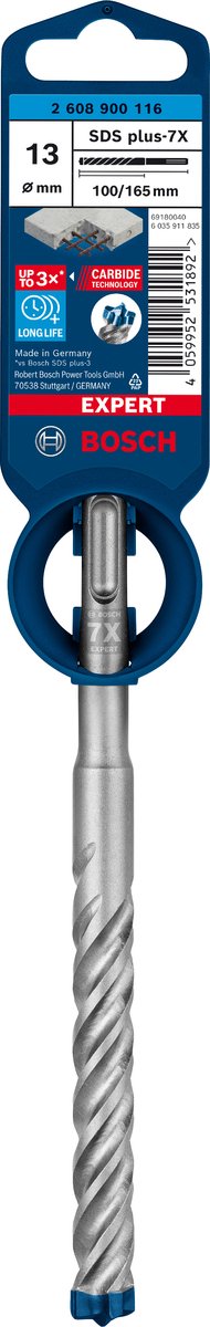 Bosch expert sds plus-7x hamerboor 13 x 100 x 165 mm