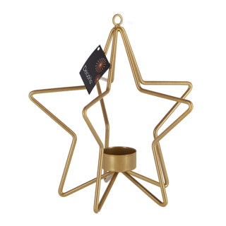 Load image into Gallery viewer, Kaemingk theelichthouder ijzer ster 2 assorti hoogte 22 cm
