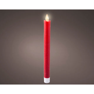 Led waving dinerkaars wax steady binnen rood h.24.5cm d.2.1cm