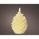 Kaemingk led kaars wax steady binnen grijs h.13.1cm d.8.5cm | 3 stuks