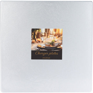 No brand onderbord vierkant 30cm zilver