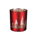 Edelman theelicht houder glas rood - h10xd8,5cm